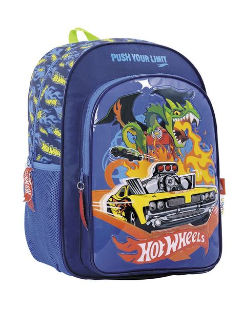 Hot Wheels Mochila 16 Espalda Dragon Azul