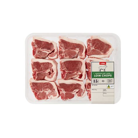 Buy Coles Butcher Lamb Loin Chops Bulk Large Tray Approx 905g Coles