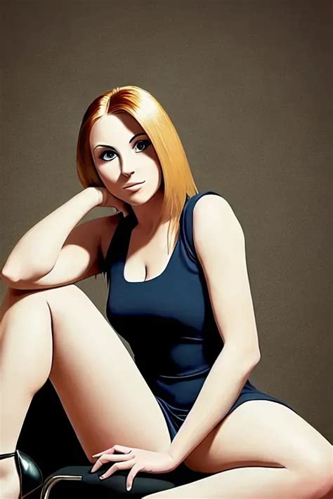 Dopamine Girl An Attractive Woman Wearing A Short Dress And Sitting