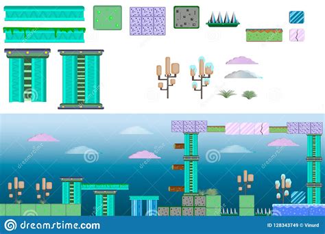 Game 2d Platformer Background In Cartoon Style. Generate Ai Royalty ...