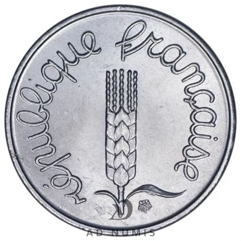 FRANCE 1 CENTIME épi 1978 rebord SPL pièce de monnaie française acier