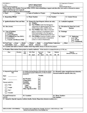 Fillable Online Erh Noaa D1 Form NOAA Erh Noaa Fax Email Print