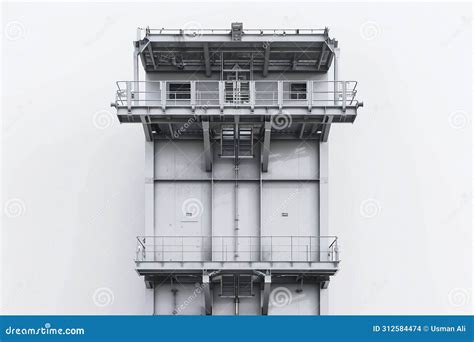 Aircraft Carrier Elevators on White Background Stock Photo - Image of maintenance, operations ...