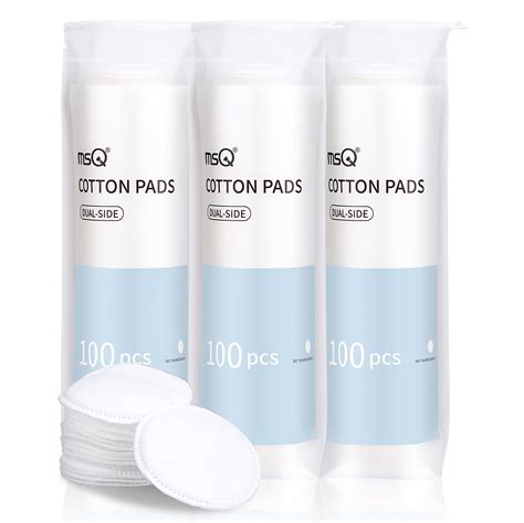 Msq Cotton Rounds 300 Count Makeup Remover Pads 100 Pure Cotton Facial Cleansing Pads