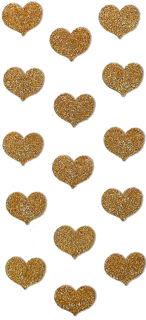 R Ssler Sticker Herzen Glitzernd St Ck Gold Kaufen