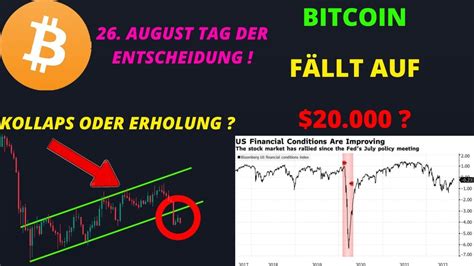 BITCOIN KOLLAPS ODER ERHOLUNG 26 AUGUST TAG DER ENTSCHEIDUNG BTC