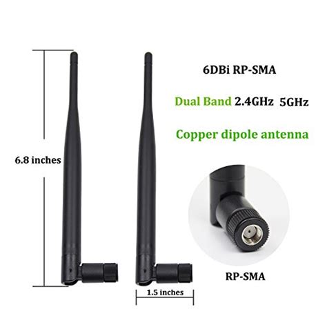 Reviews For Highfine 2 X 6dBi 2 4GHz 5GHz Dual Band WiFi RP SMA Antenna