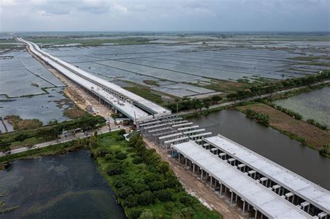 Foto Progres Pembangunan Jalan Tol Semarang Demak Seksi Ii Capai Persen