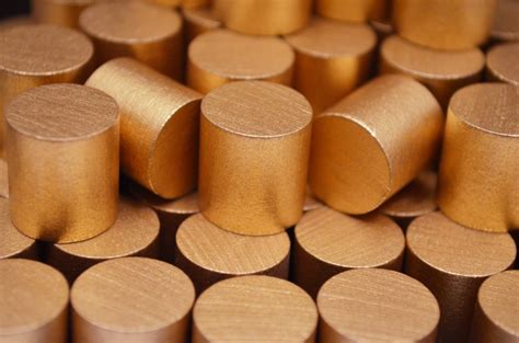 Metallic Copper Wooden Cylinders 15x15mm