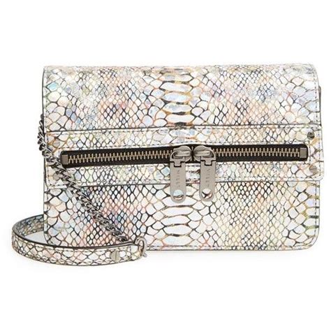 Womens Milly Mini Hologram Python Embossed Crossbody Bag Crossbody