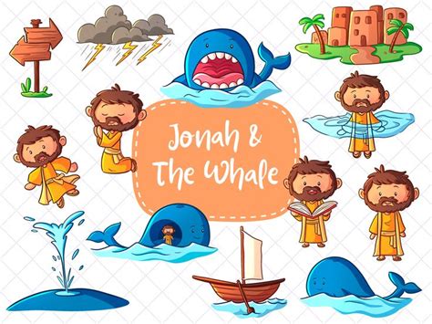 Jonah And The Whale Clipart Bible Story Clip Art Cute Christian