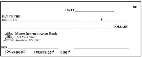 Blank Cashier Check Template To Print