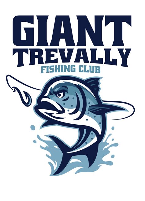 Giant Trevally Fishing Club Logo Vector Art At Vecteezy