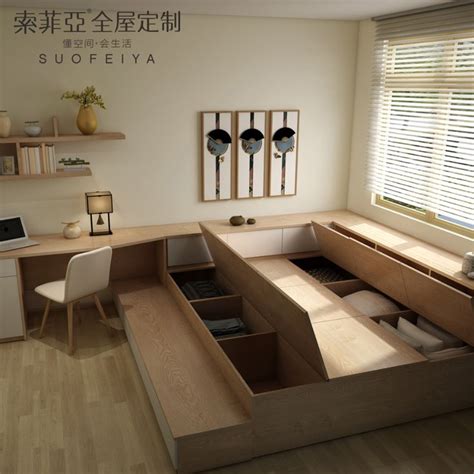 Suofeiya Modern Customized Bedroom Furniture Tatami Beds For Multi