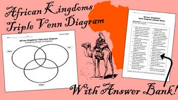 African Kingdoms Triple Venn Diagram Answer Bank Ghana Mali Songhai