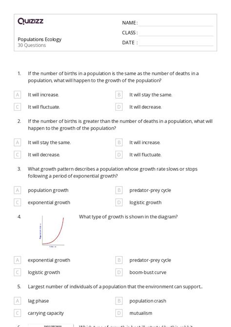 50 Ecology Worksheets For 11th Grade On Quizizz Free And Printable