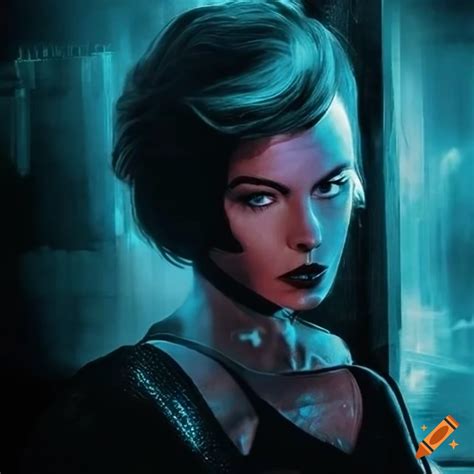 Blade Runner Film Noir Femme Fatale Style Poster On Craiyon