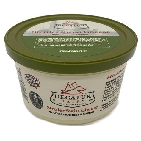 Stettler Swiss Cheese Spread 8 Oz Decatur Dairy