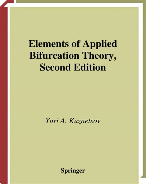 Solution Elements Of Applied Bifurcation Theory Studypool