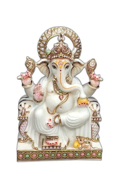 White Marble Ganesh Ji 24 Inch At Rs 50000 In Alwar ID 26851283797