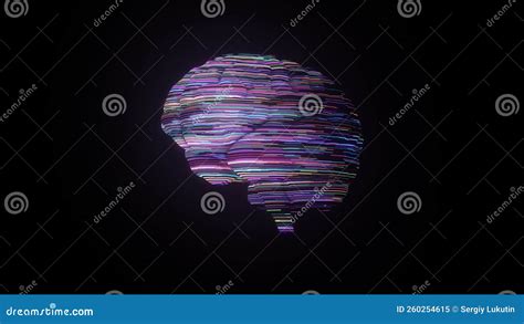 Surface Of The Cerebrum Vintage Illustration Cartoon Vector