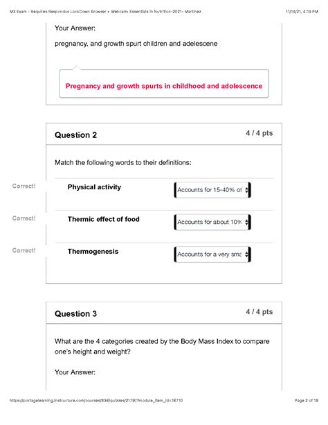 SOLUTION Biod 121 Module 3 Exam Essentials In Nutrition Portage