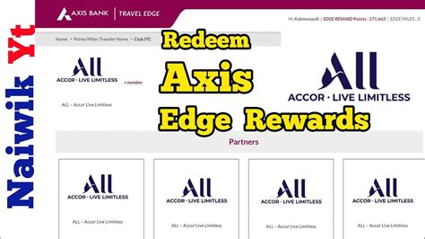 Redeem Axis Edge Rewards For Accor Points All Accor Live Limitless Youtube