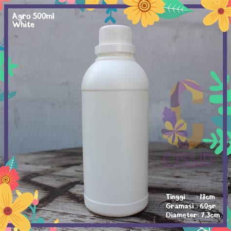 Jual Botol Plastik Agro Ml Putih Susu Hdpe Labor Pestisida Kimia