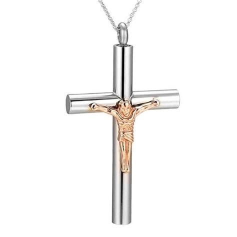 Collier GK4TA médaillon commémoratif de croix de jésus collier d urne