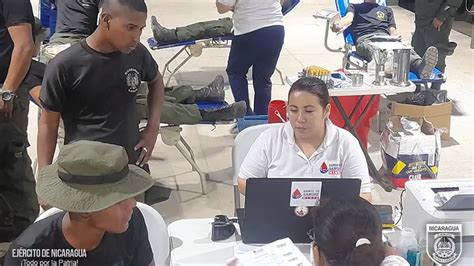 Ejército de Nicaragua participa en Jornada de donación de sangre