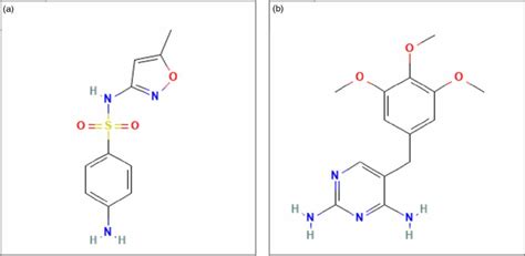 | Chemical structure of sulfamethoxazole (SMX) (a) and trimethoprim ...