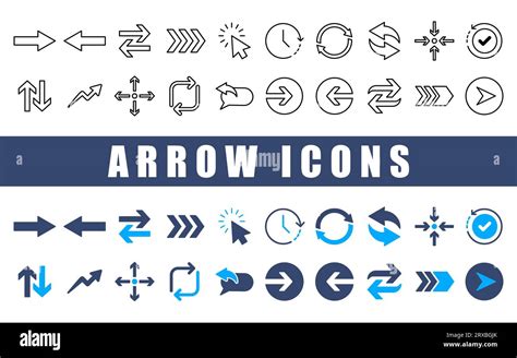 Arrow Icon Set Stock Vector Image Art Alamy