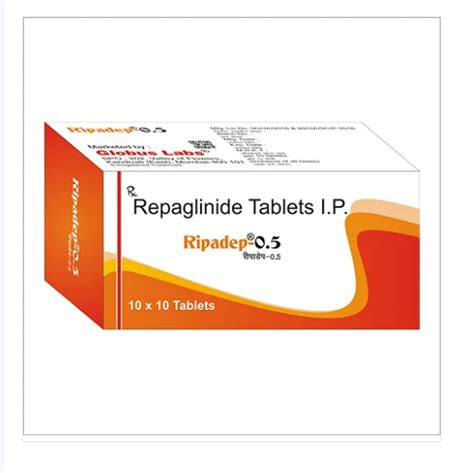 Ripadep Repaglinide 0 5 Mg Tablets Globus Labs 10x10tablet At Rs 81