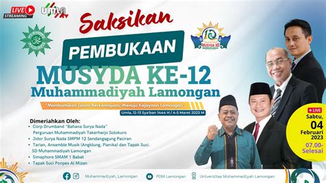 MERIAH PEMBUKAAN MUSYDA KE 12 MUHAMMADIYAH LAMONGAN YouTube