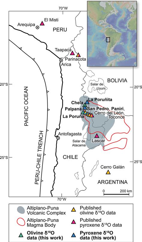 Study area. Map of the Central Andes showing the location of the ...