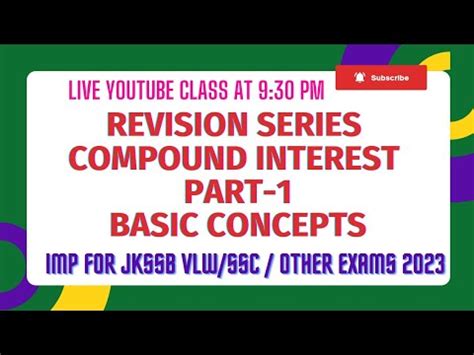 REVISION SERIES SI AND CI FOR JKSSB SSC BASIC CONCEPT QUESTIONS