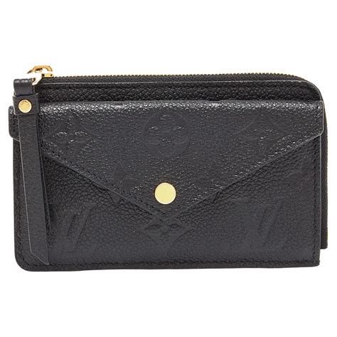 Louis Vuitton Black Monogram Empreinte Leather Recto Verso Card Holder For Sale At 1stdibs