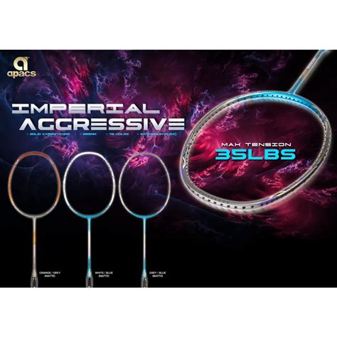 No String Original Apacs Imperial Aggressive Series Badminton Racket