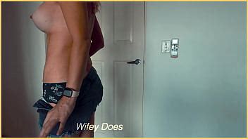 Wife Strips Out Of Her Denim Shorts XVIDEOS