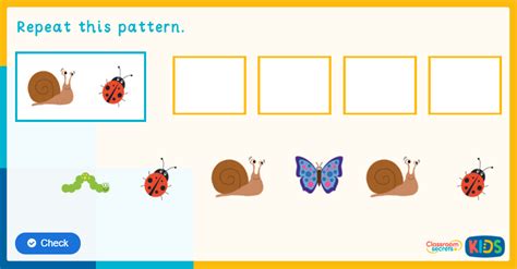 Reception Repeating A Pattern Game Classroom Secrets Kids