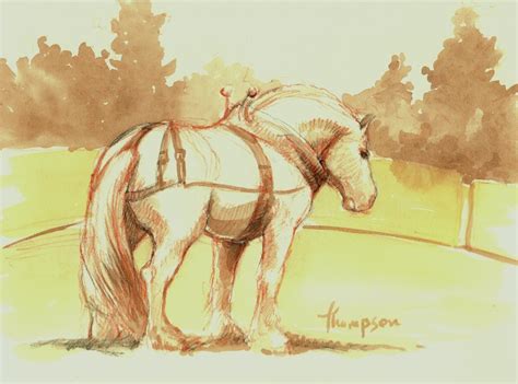 Draft Horse Sketch at PaintingValley.com | Explore collection of Draft Horse Sketch