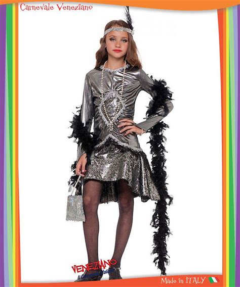 Costume Di Carnevale Da Lady Cabaret Vestito Per Ragazza Bambina