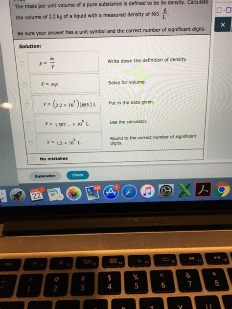 Solved The Mass Per Unit Volume Of A Pure Substance Is