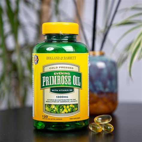 Holland And Barrett Natural Evening Primrose Oil 120 Capsules 1300mg Plus
