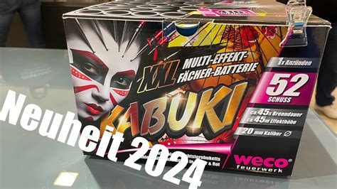 Weco KABUKI Feuerwerk Neuheit Weco Vorschießen 2024 20mm 416g NEC