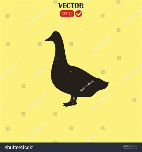 Goose Icon Vector Stock Vector Royalty Free 395467360 Shutterstock