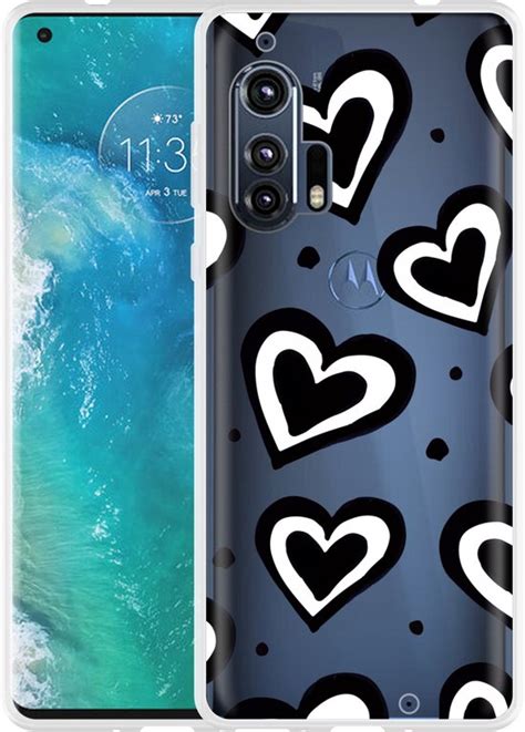 Hoesje Geschikt Voor Motorola Edge Plus Watercolor Hearts Bol