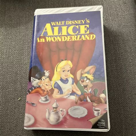 Alice In Wonderland Vhs Walt Disney Classic Black Diamond Rare Vintage