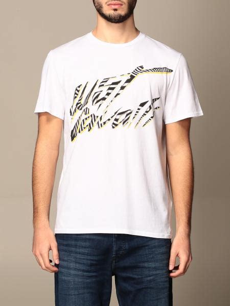 Just Cavalli T Shirt With Logo Print White Just Cavalli T Shirt