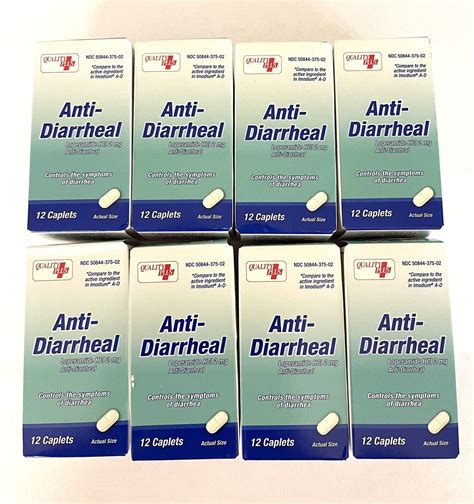 8 Packs Quality Plus Anti Diarrheal HCI 2mg 12 Caplets Total 96